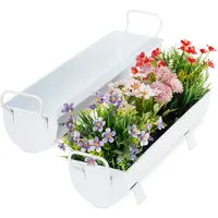 Relaxdays Blumenkasten Dachrinne, 2er Set, für Garten & innen,
