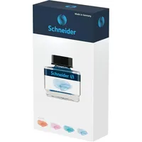 Schneider Tintenfass Geschenkset 1, 4x Tintenglas 15ml, Tintenkonverter
