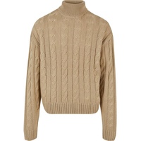 URBAN CLASSICS Boxy Rollkragenpullover Wet Sand M