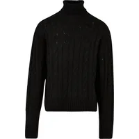 URBAN CLASSICS Boxy Rollkragenpullover - Black - L