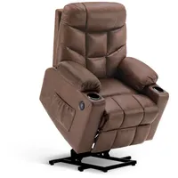 MCombo Elektrische Aufstehhilfe Fernsehsessel Relaxsessel Retro Stil usb Mikrofaser