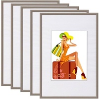 Woltu 5er Set Bilderrahmen Kunststoff New Lifestyle stahl 10x15cm