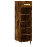 VidaXL Schuhschrank Räuchereiche 30x35x105 cm Holzwerkstoff
