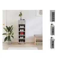 VidaXL Schuhschrank Betongrau 30x35x105 cm Holzwerkstoff
