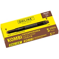 Online Schreibgeräte ONLINE® 17057/12 Tintenpatronen für Füller braun 5