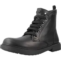 GEOX J Eclair Girl Ankle Boot, Black/Gun, 26 EU