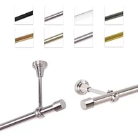 MDEKOR Gardinenstange Vorhangstange 19 mm mit Endkappen, einfache Montage,
