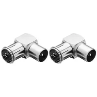 Conecto Antennen-Adapter, 90° Winkel-Adapter, IEC-Stecker auf IEC-Buchse, Adapter zum