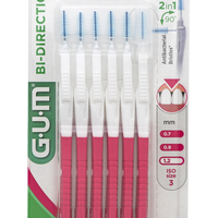 Gum Bi-Direction Interdentalbürsten 6 Stück Packung 1,2 mm pink