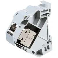 Dönges Hutschienen-Moduladapter für Keystonemodul RJ45, ohne Modul