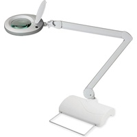 Lumeno LED Lupenleuchte 721X-MKIII, inkl. Tischstativ, 8 Dioptrien, grau
