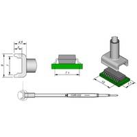 Jbc SMD-Entlötspitze Serie C245, C245220/5,4 x 6,0 mm, für