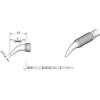 Jbc Entlötspitze Serie C120 Chip-Komponenten, C120012/Ø 0,7 mm, gebogen