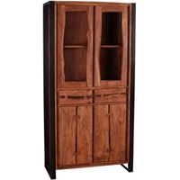 SIT Möbel SIT Vitrine »NATURAL Edge Akazienholz/Metall, 4-türig -