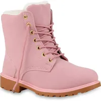 VAN HILL Damen Worker Boots in Rosa