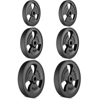 Marbo Sport Tri-Grip gummierte Guss Hantelscheiben-Set Gewichte mit Ø31