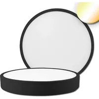 ISOLED LED Deckenleuchte PRO schwarz, 30W, rund, 300mm, ColorSwitch