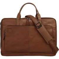X-ZONE Laptoptasche, echt Leder braun