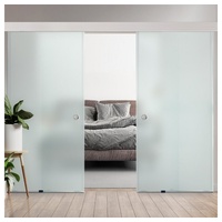 Home Deluxe - Doppelglasschiebetür SAPHIR - Milchglas 205 x