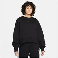 Nike Sportswear Phoenix Fleece Over-Oversized Rundhals-Sweatshirt Damen Black/Sail S