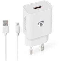 Nedis 10.5W USB-Universal-Ladegerät inkl. Micro-USB-Kabel weiß