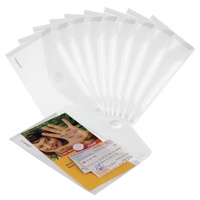 FolderSys 10x Umlauf- und Mundschutztasche DIN Lang transparent, 22.5x13