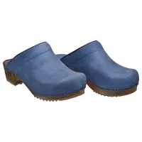 Sanita Comfortwear Clog Wood-Chrissy Open blau, | Gr.: 37