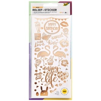 Folia Relief-Sticker Basic 10 Blatt