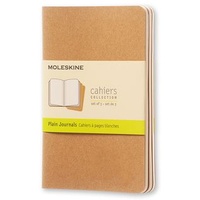 Moleskine Cahier pocket blanko packpapierbraun DIN A6. 3er Pack
