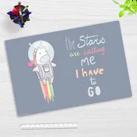 Cover-your-desk Schreibtischunterlage für Kinder Einhorn im Weltall, aus hochwertigem