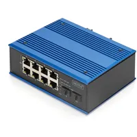 Digitus DN-65 Industrial Railmount Gigabit Switch, 8x RJ-45, 2x