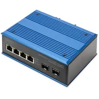Digitus Industrial Railmount Gigabit Switch, 4x RJ-45, 2x SFP