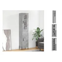 VidaXL Highboard Betongrau 34,5x34x180 cm Holzwerkstoff