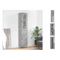 VidaXL Highboard Betongrau 34,5x34x180 cm Holzwerkstoff