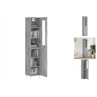 VidaXL Highboard Betongrau 34,5x34x180 cm Holzwerkstoff