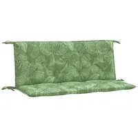 VidaXL Gartenbank-Auflagen 2 Stk. Blattmuster 120x50x7 cm Stoff