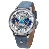 Poljot International 9931.2940555 Herrenuhr Handaufzug Orbita Grau/Türkis