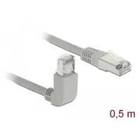 DeLock 83644 RJ45 Netzwerkkabel, Patchkabel CAT 6a S/FTP gewinkelt/gerade