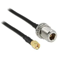 DeLock Antennenkabel RP-SMA Stecker > N Buchse zum Einbau