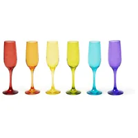 Excelsa Varadero Set mit 6 Flöten, mehrfarbig, mundgeblasenes Glas,