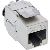 InLine Keystone RJ45 Buchse Slim, SNAP-In, Cat.6A, integrierter, Elektronikkabel
