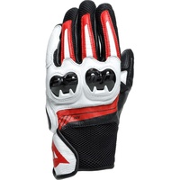 Dainese Mig 3 Unisex Motorradhandschuhe schwarz-weiss-rot, Größe 2XL für