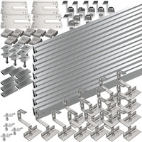 Revolt 68-teiliges Dachmontage-Set für 4 Solarmodule, flexibel