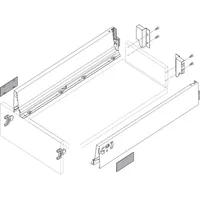 Vasalat BLUM Schubladenschienen TANDEM Zargenhöhe 83mm, 30kg, NL550mm, grau,
