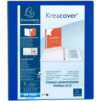 Exacompta 10x Ringbuch »Kreacover« 25 mm-Ring-ø blau, 27.7x32 cm