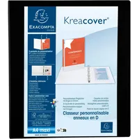 Exacompta 10x Ringbuch, »Kreacover« 40 mm-Ring-ø schwarz, 28.5x32 cm