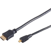 ShiverPeaks High Speed Micro HDMI Kabel mit Ethernet schwarz