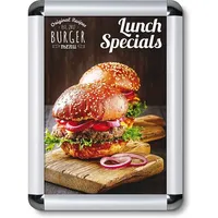 Showdown Displays Klapprahmen A4 Rundecken 25 mm Profil silber