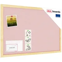 ALLboards Pinnwand Holzrahmen Pastellrosa 60x40 cm 1 St.