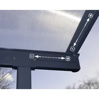 CANOPIA Terrassenüberdachung Sierra 860 x 295 cm anthrazit